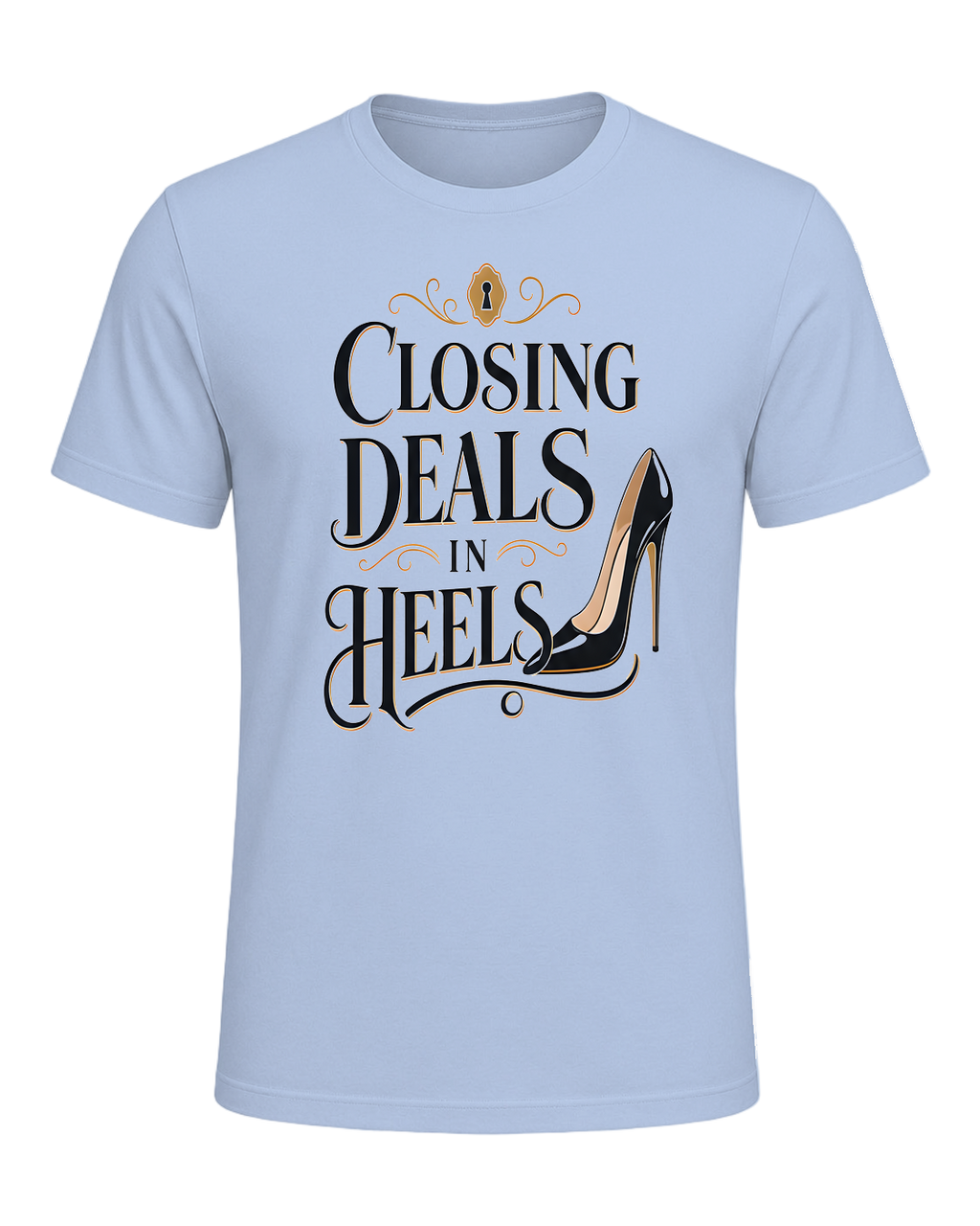 CLOSING DEALS IN HEELS — Baby Blue