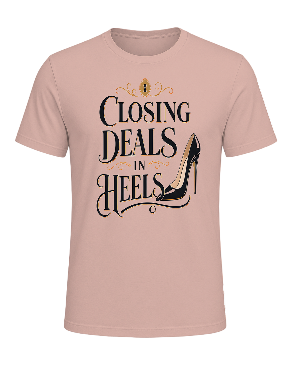 CLOSING DEALS IN HEELS — Heather Prism Peach
