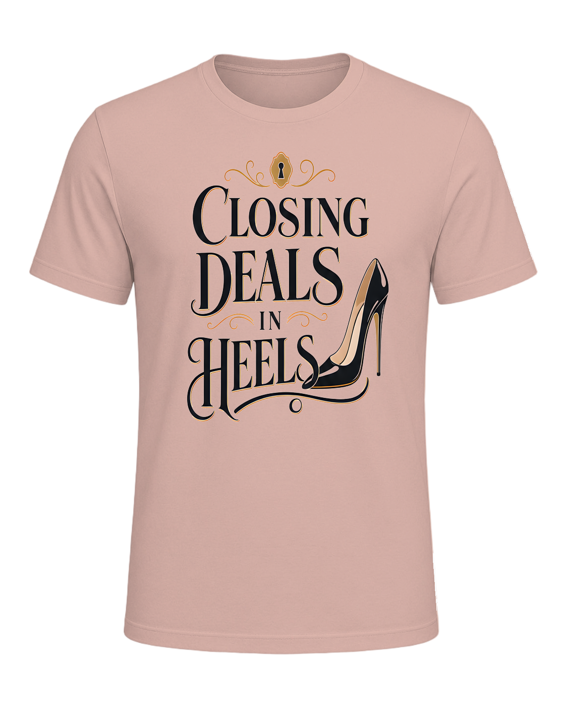 CLOSING DEALS IN HEELS — Heather Prism Peach