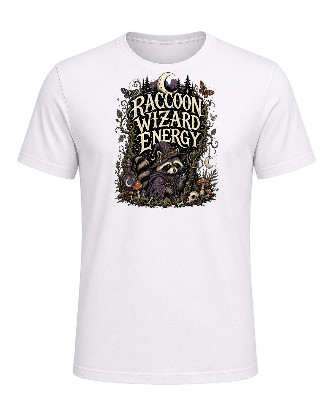 RACCOON WIZARD ENERGY — White