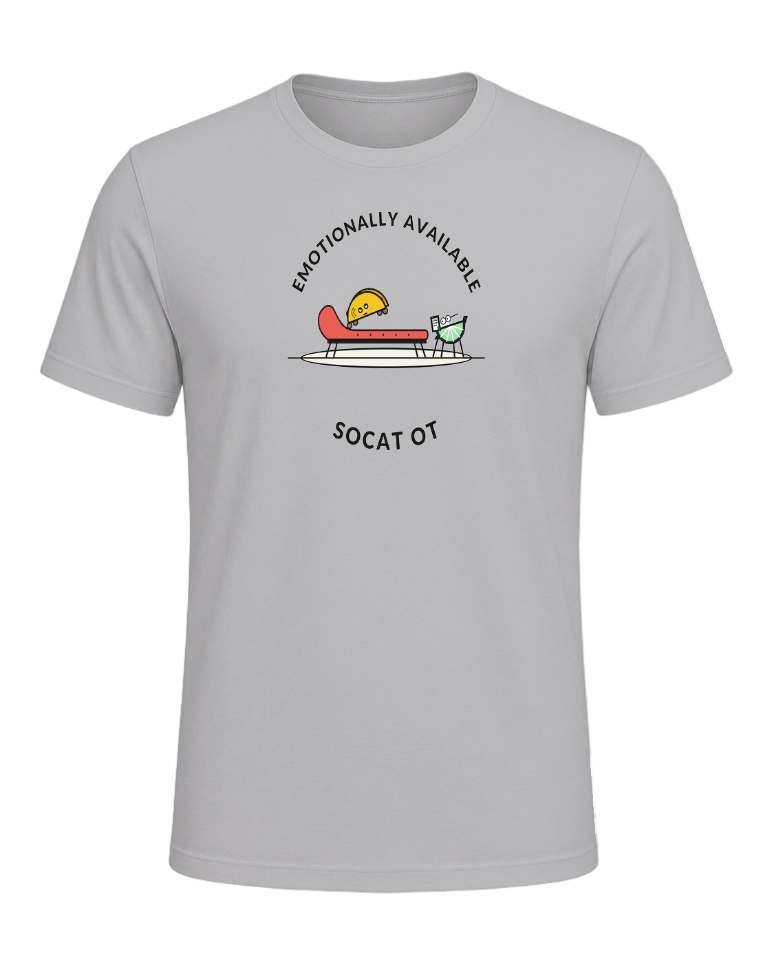 EMOTIONALLY AVAILABLE TO TACOS — Athletic Heather