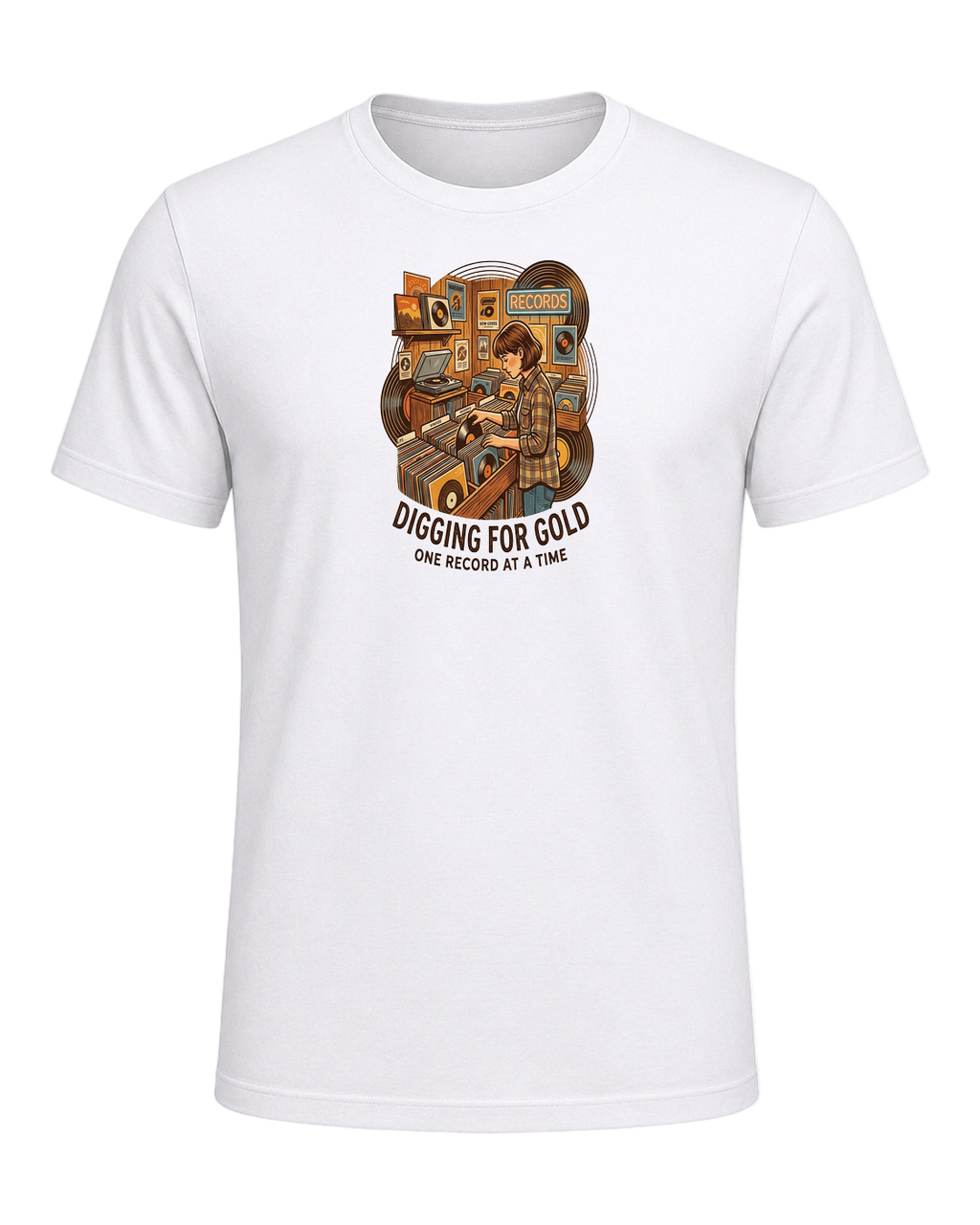 Vinyl Record Digger — White