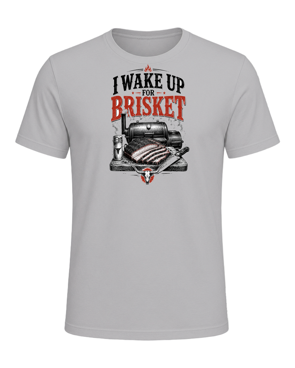 I WAKE UP FOR BRISKET — Athletic Heather