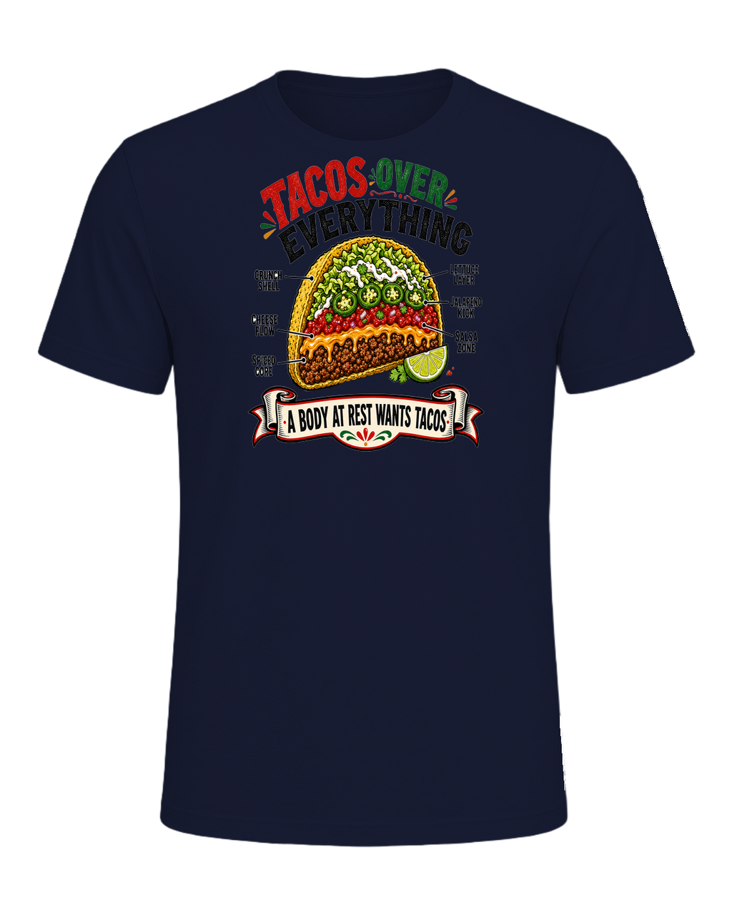 Tacos Over Everything — Navy