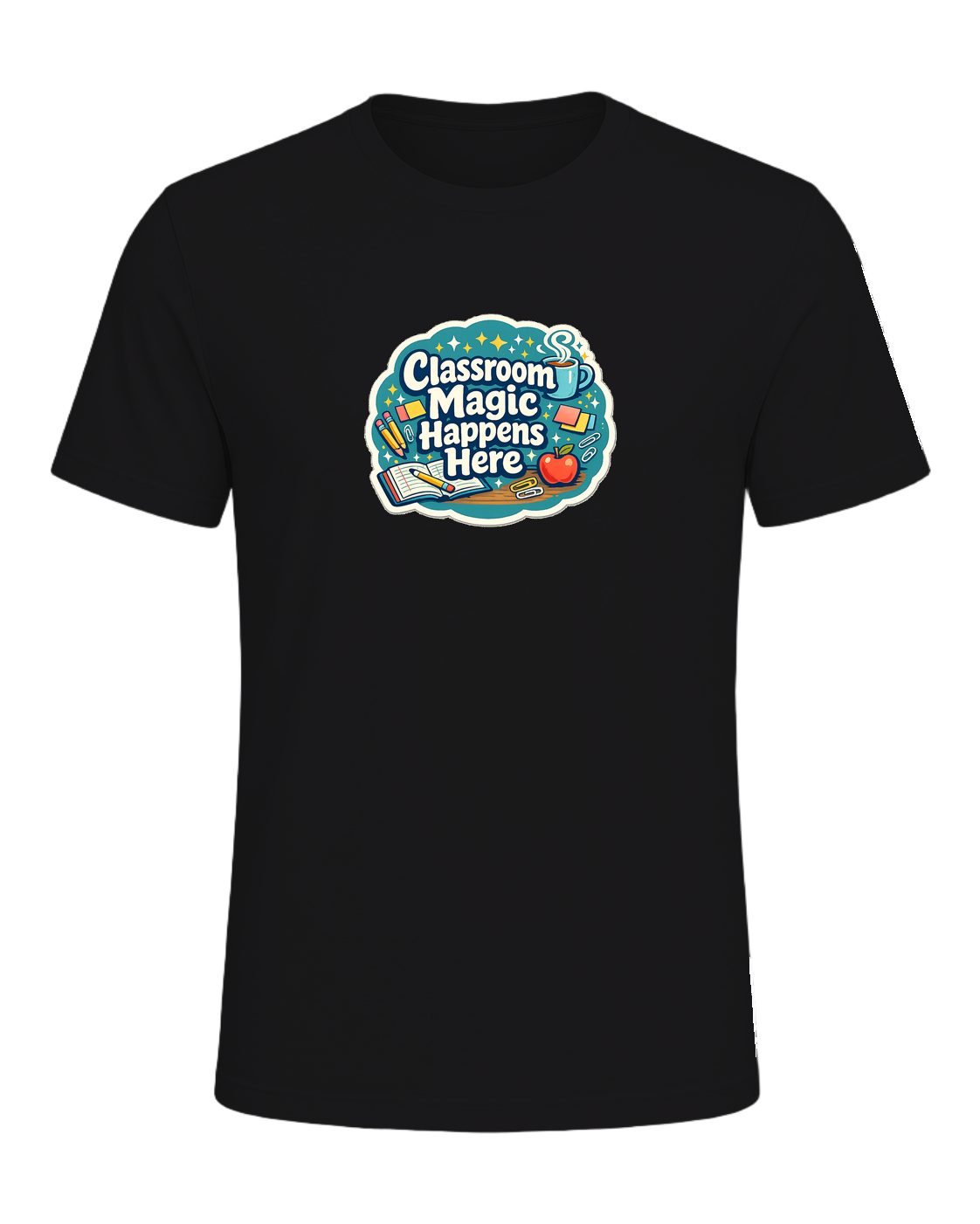 Classroom Magic Happens Here Tee — Dark Grey Heather