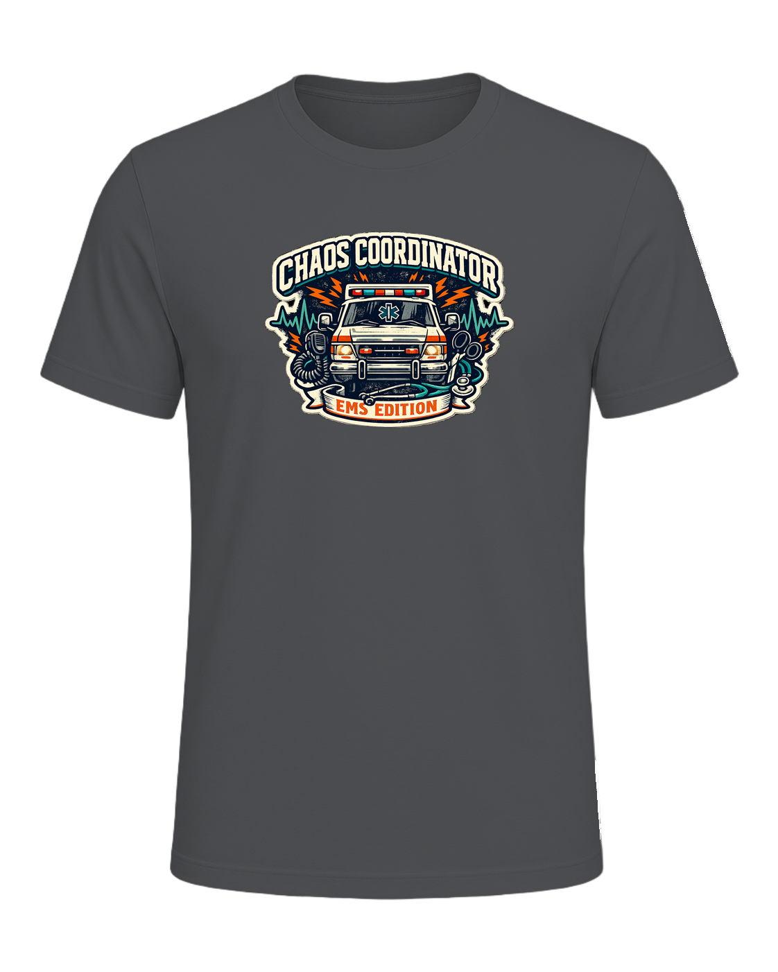 Chaos Coordinator Ems Edition Tee — Asphalt