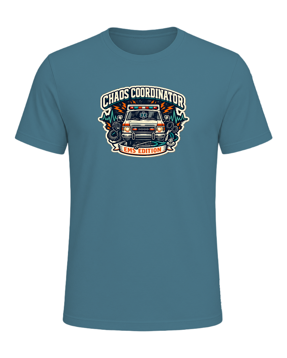 Chaos Coordinator Ems Edition Tee — Heather Deep Teal