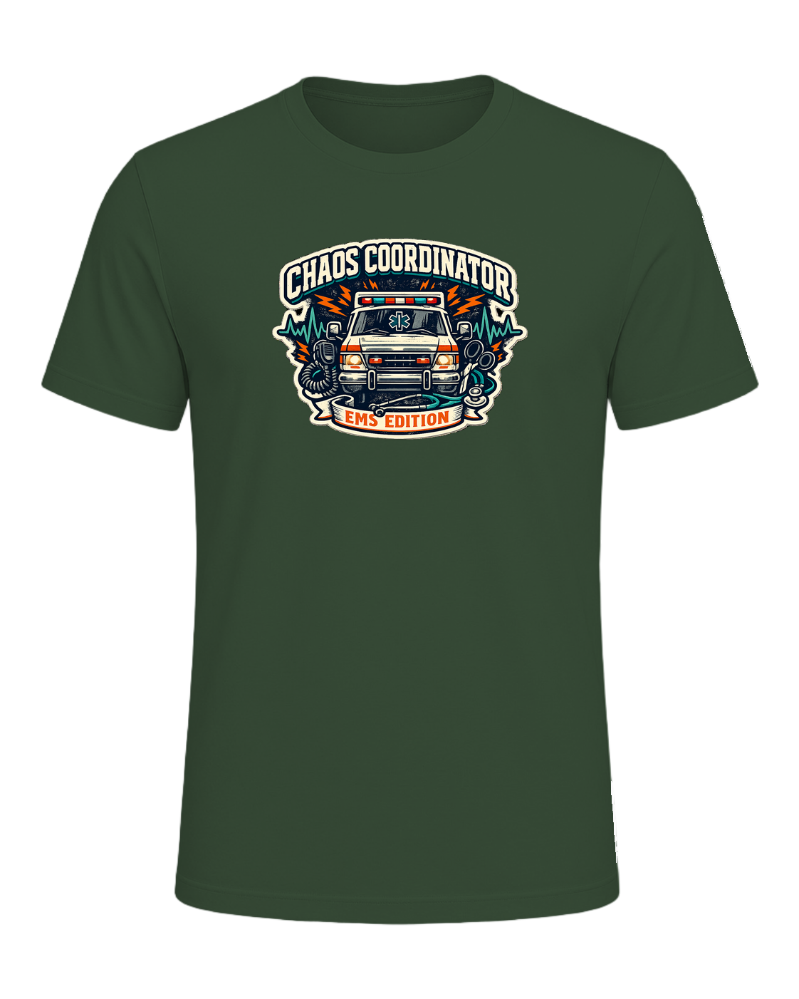 Chaos Coordinator Ems Edition Tee — Heather Forest