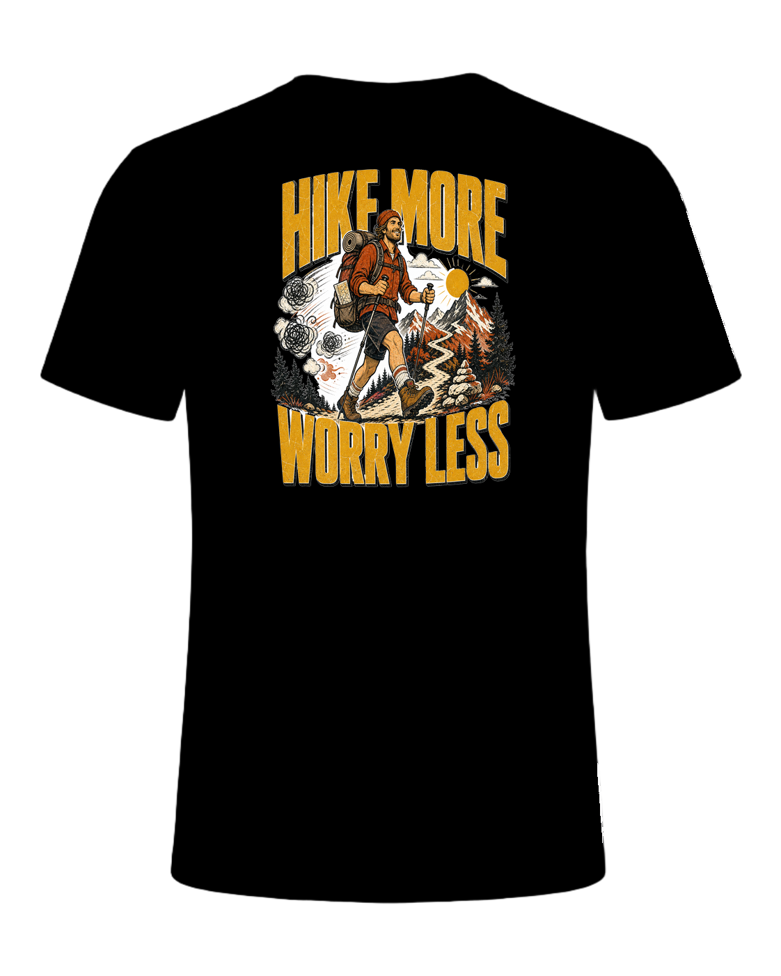 HIKE MORE WORRY LESS — Black