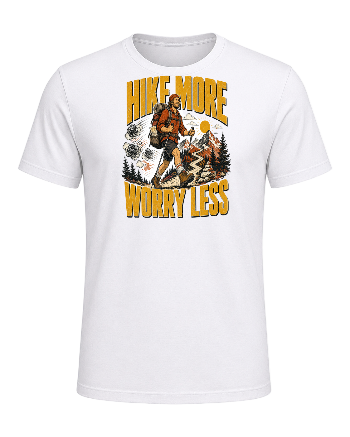 HIKE MORE WORRY LESS — White