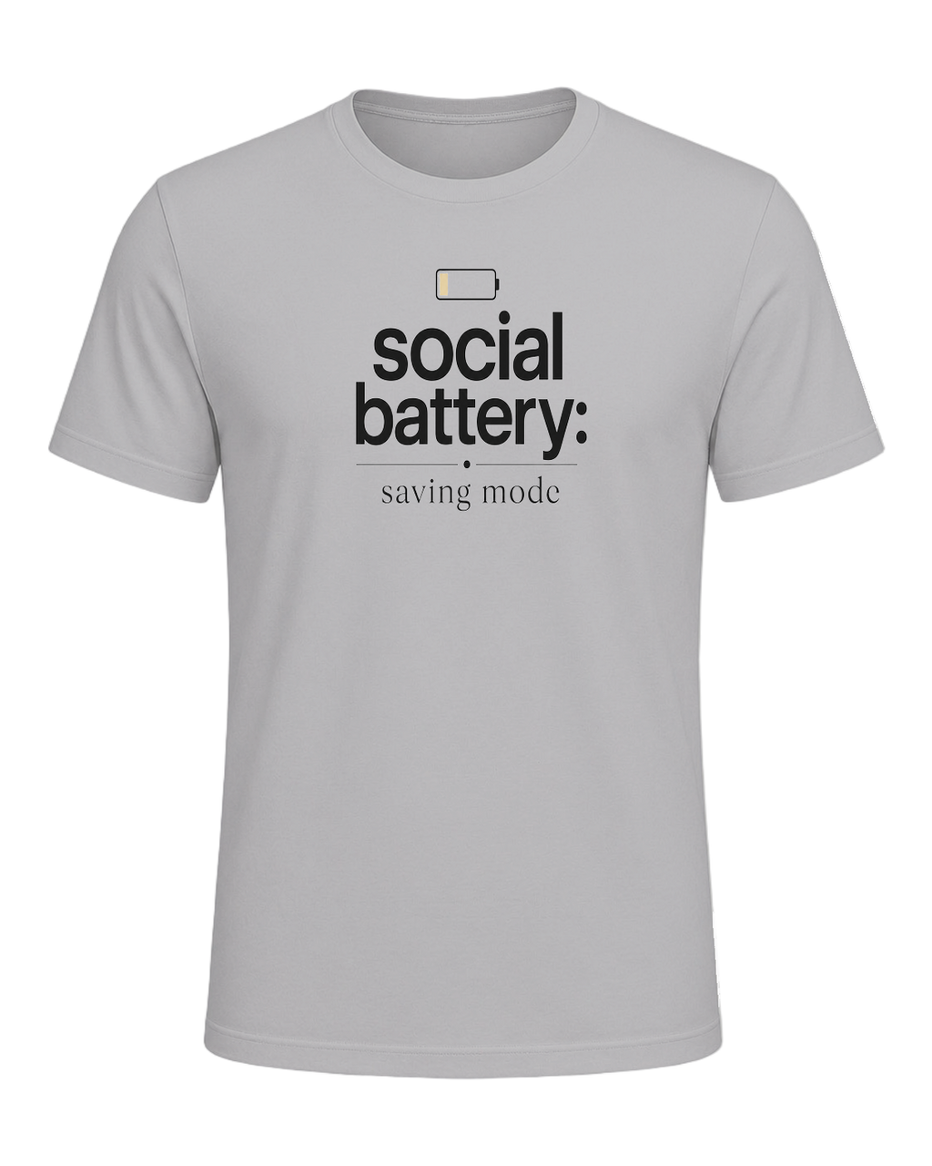 social battery: saving mode — Athletic Heather