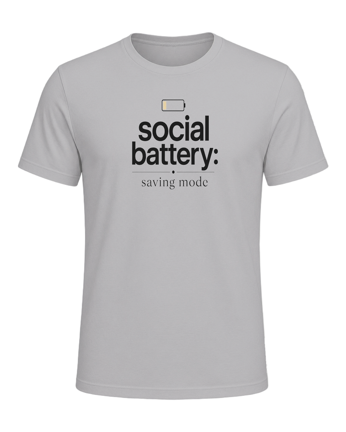 social battery: saving mode — Athletic Heather
