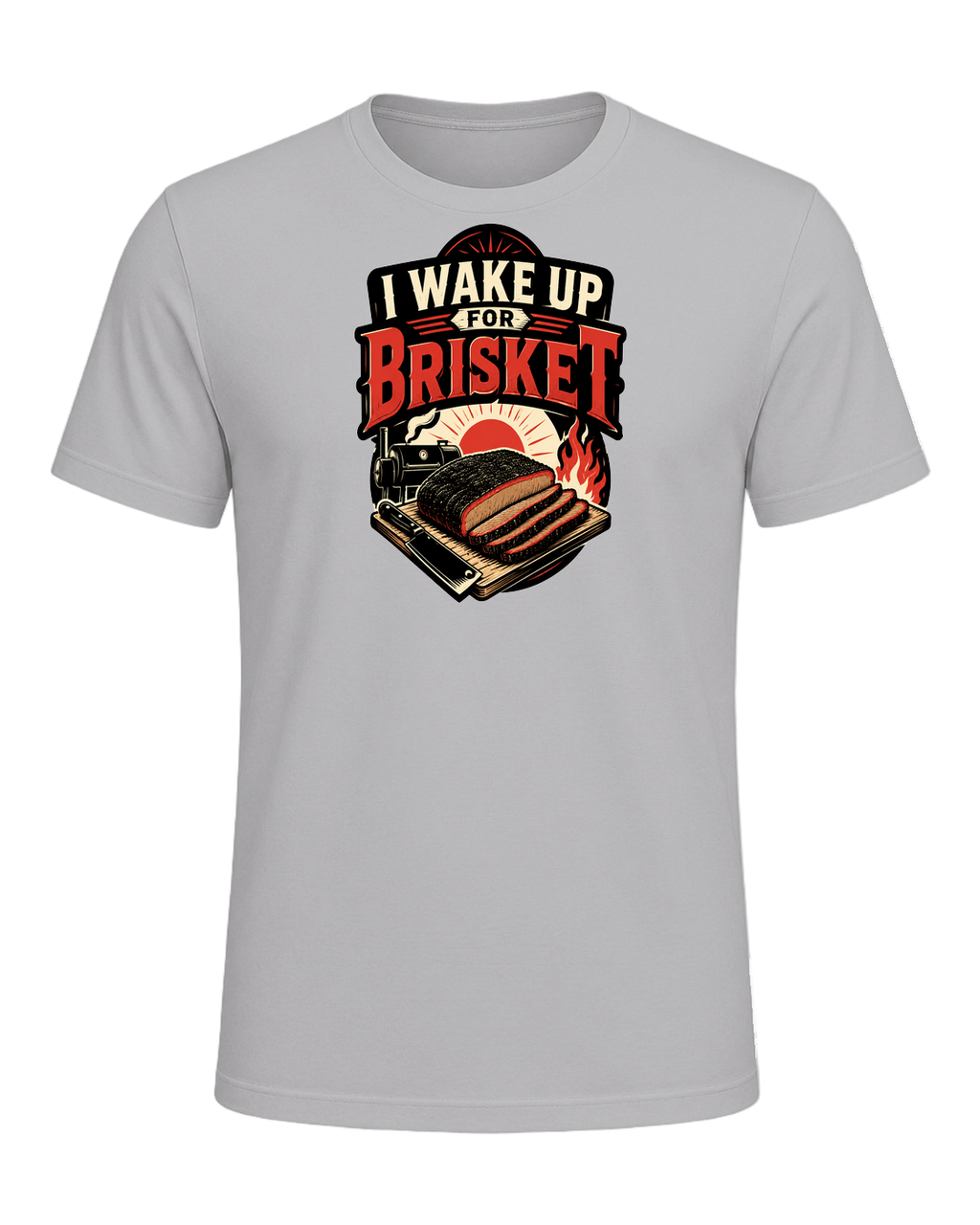 I WAKE UP FOR BRISKET — Athletic Heather