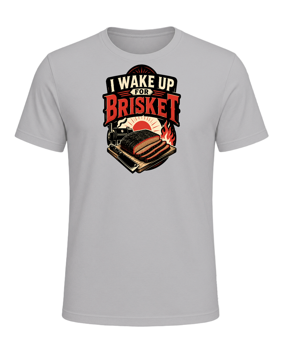I WAKE UP FOR BRISKET — Athletic Heather