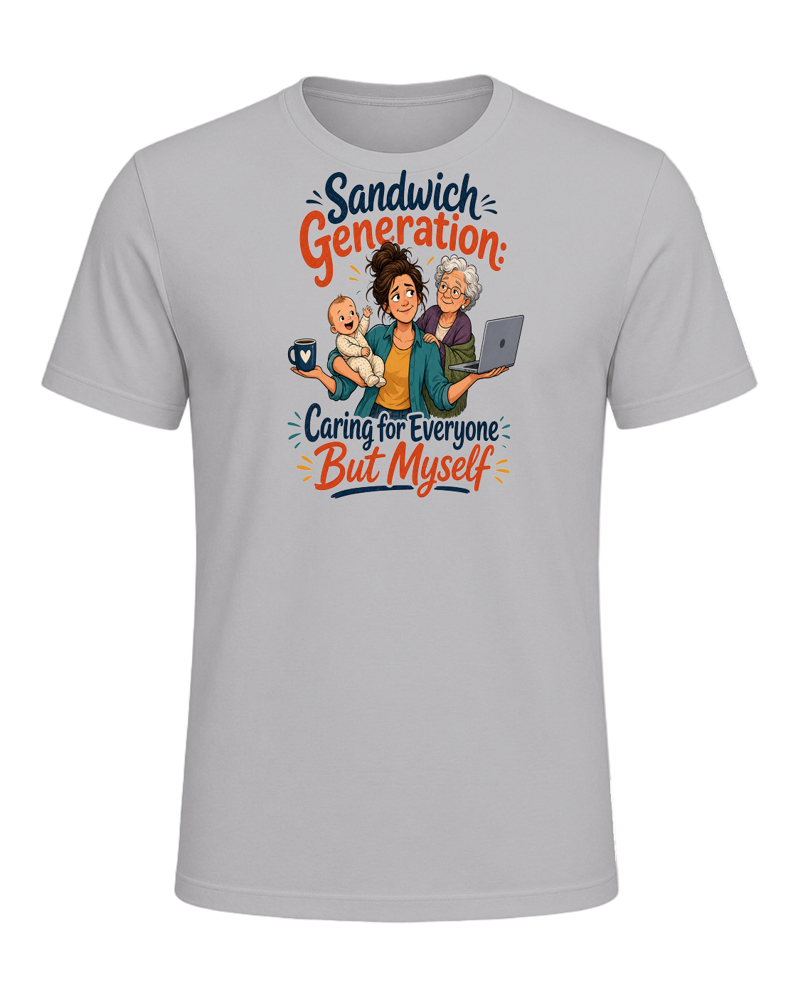 Sandwich Generation Humor — Athletic Heather