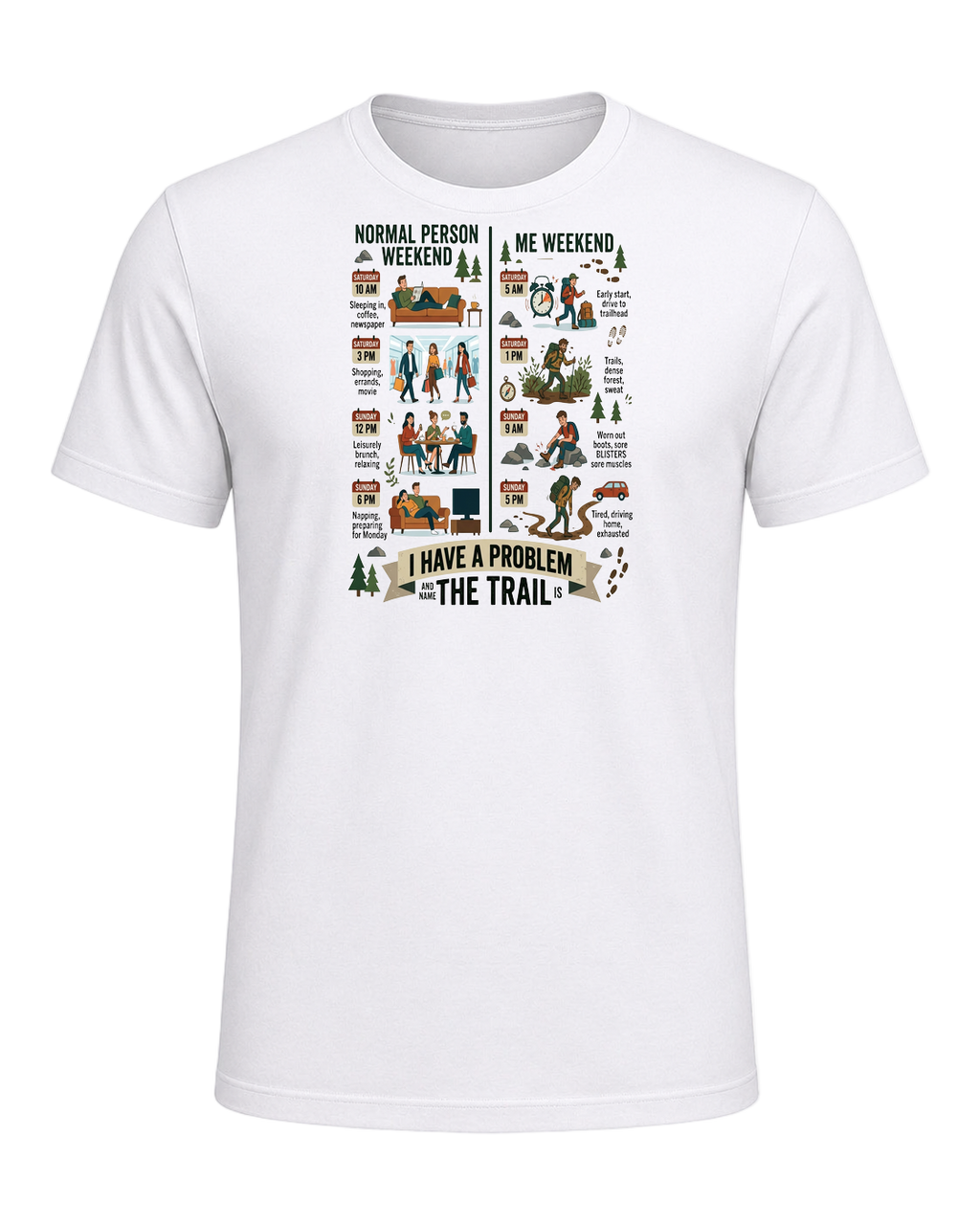 Hike Obsessed Humor — White