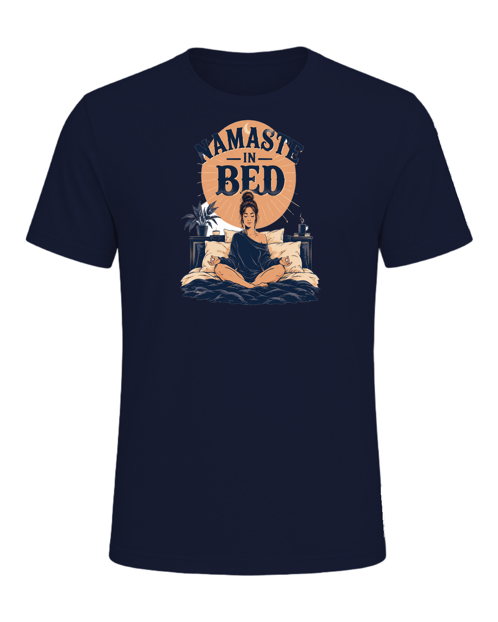 NAMASTE IN BED — Navy