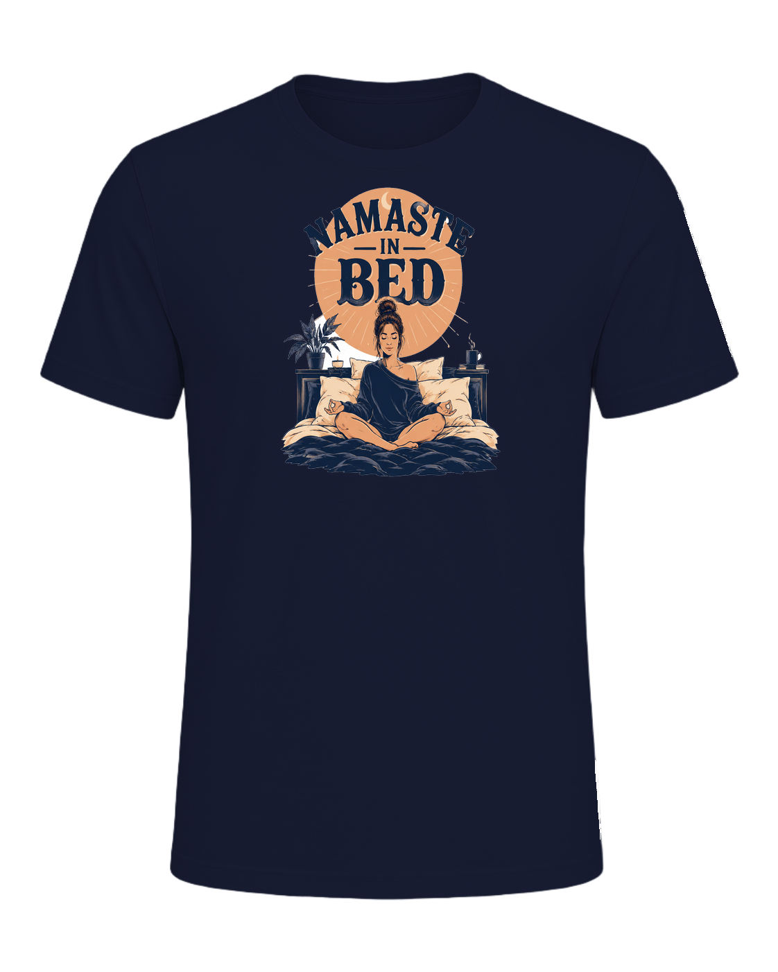 NAMASTE IN BED — Navy