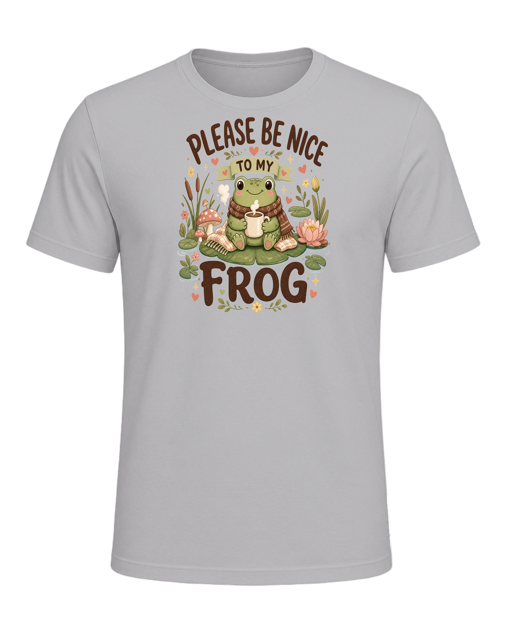 PLEASE BE NICE TO MY FROG — Athletic Heather