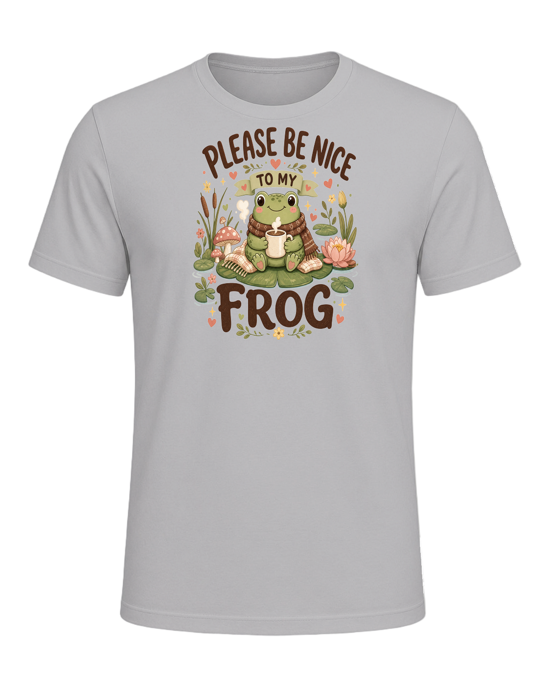PLEASE BE NICE TO MY FROG — Athletic Heather