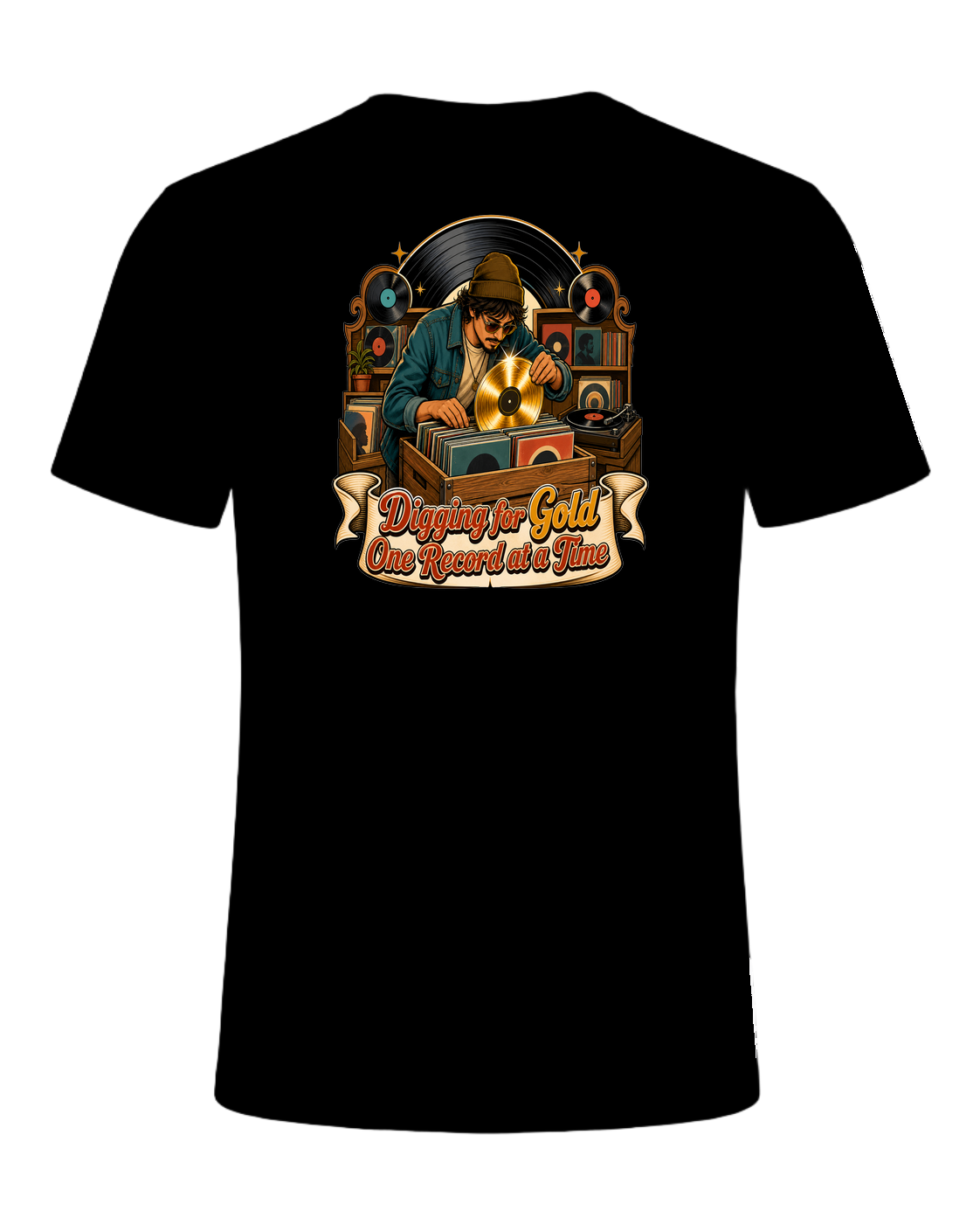 Vinyl Record Digger — Black