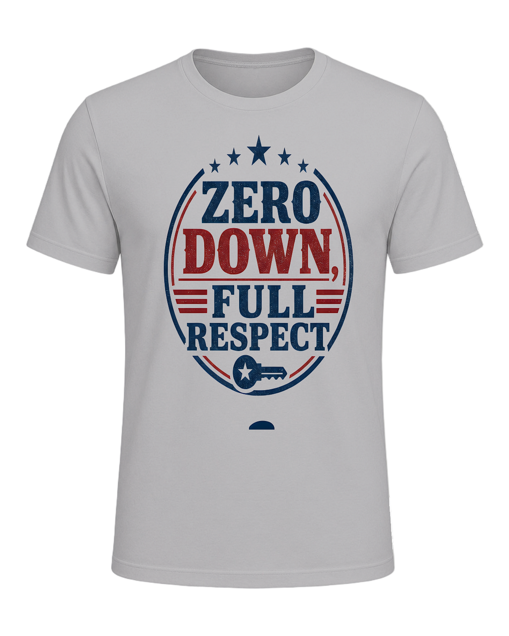 ZERO DOWN, FULL RESPECT — Athletic Heather