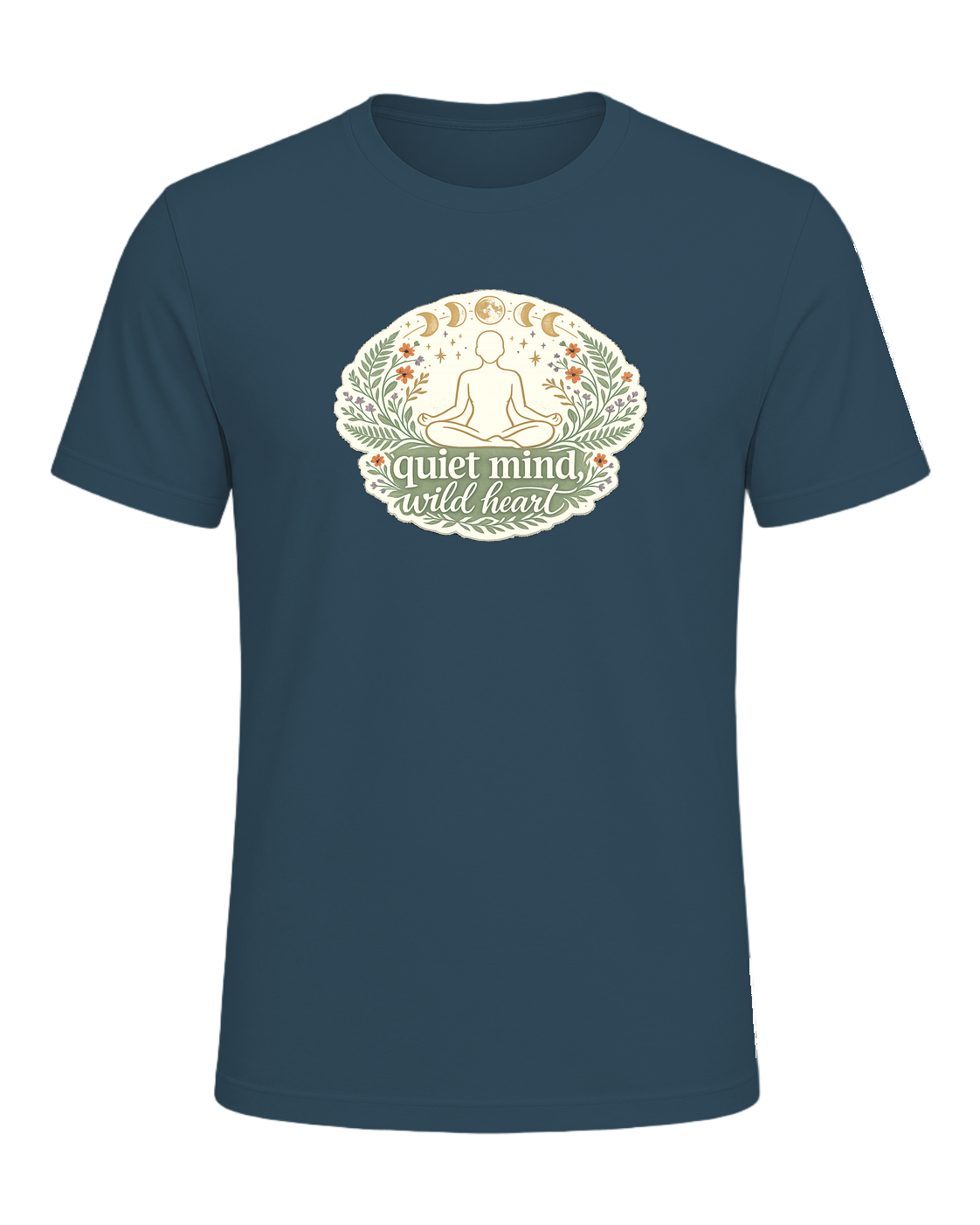 Quiet Mind, Wild Heart Tee — Deep Teal