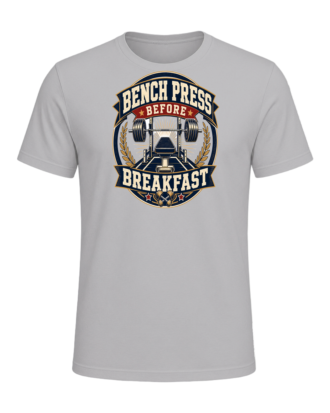 BENCH PRESS BEFORE BREAKFAST — Athletic Heather