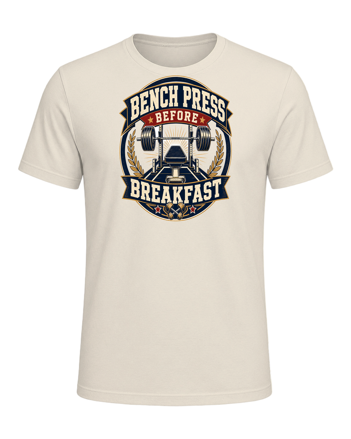 BENCH PRESS BEFORE BREAKFAST — Heather Prism Natural