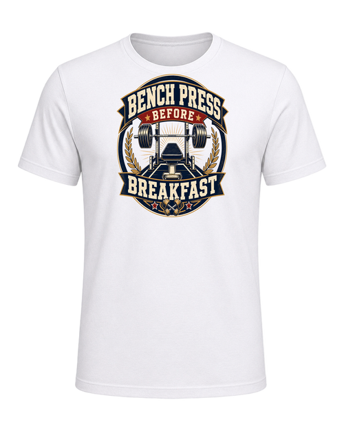 BENCH PRESS BEFORE BREAKFAST — White