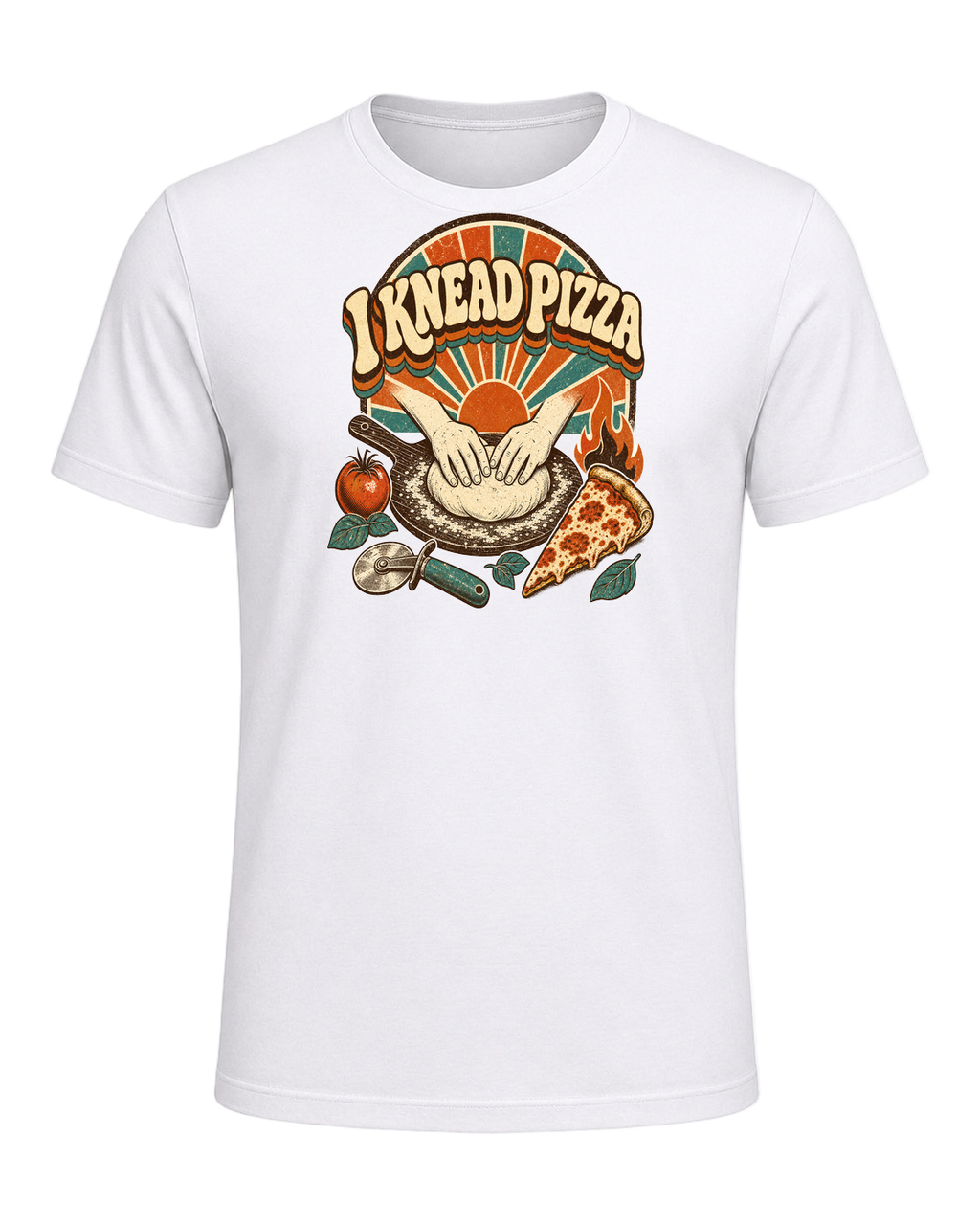 I KNEAD PIZZA — White