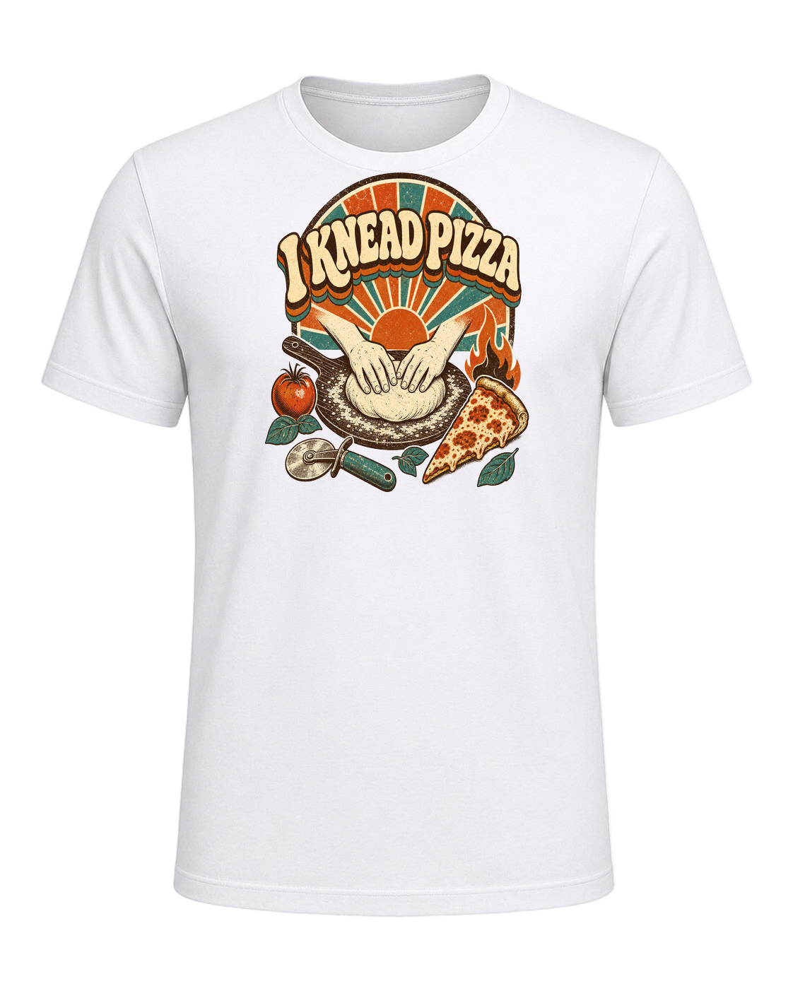 I KNEAD PIZZA — White