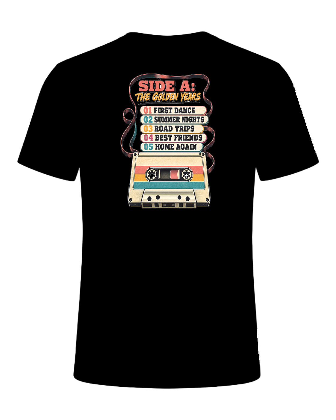 80s Cassette Nostalgia — Black