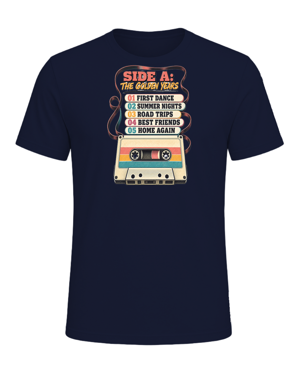 80s Cassette Nostalgia — Navy