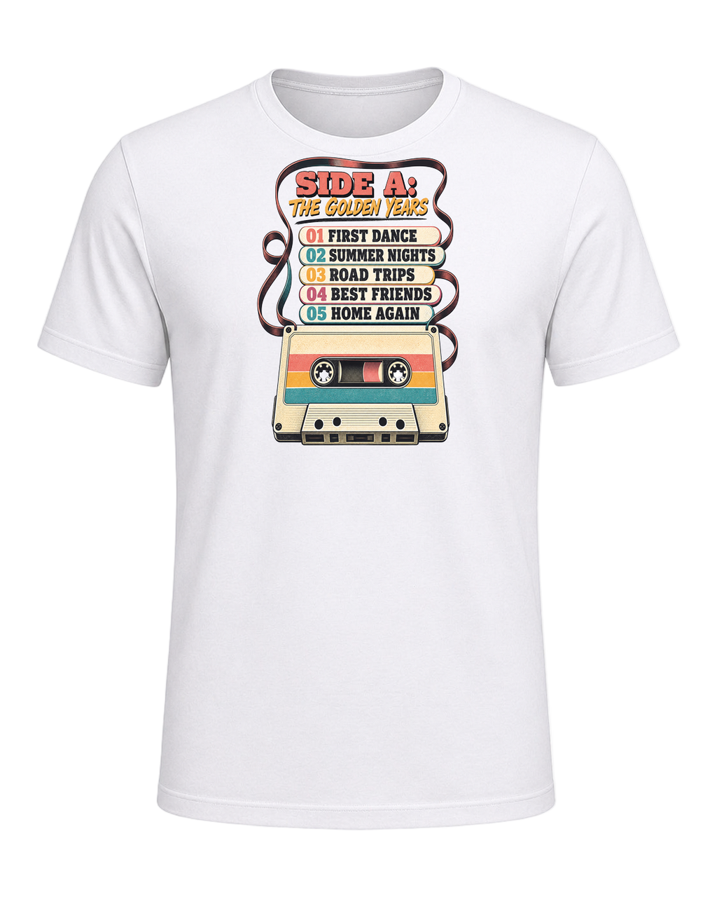 80s Cassette Nostalgia — White