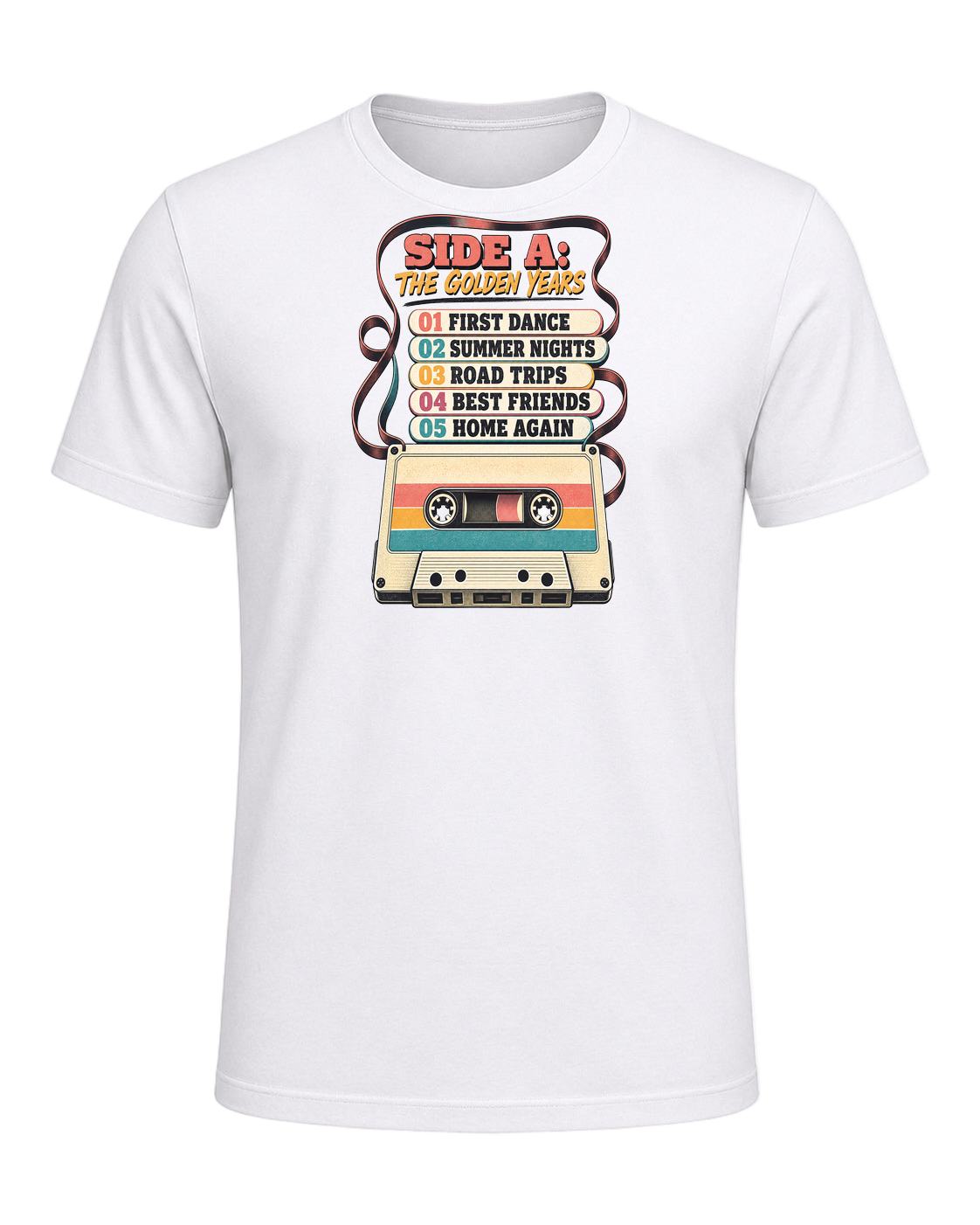 80s Cassette Nostalgia — White