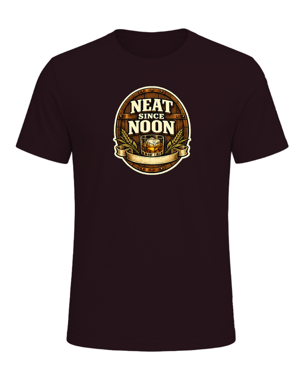 Neat Since Noon Tee — Oxblood Black