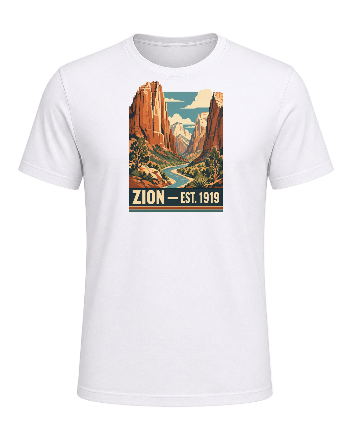 National Park Specific (WPA Style) — White