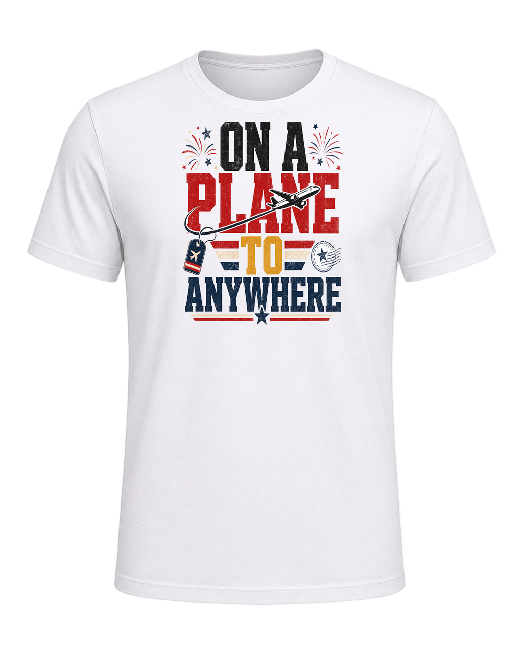 ON A PLANE TO ANYWHERE — White