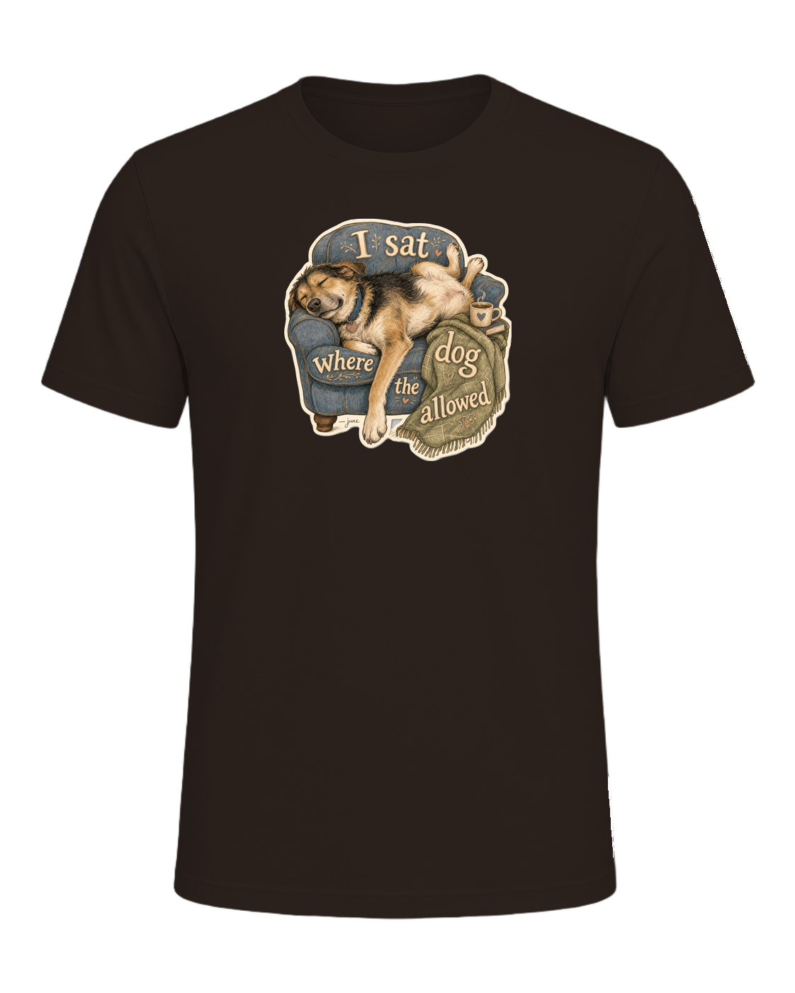I Sat Where The Dog Allowed Tee — Brown