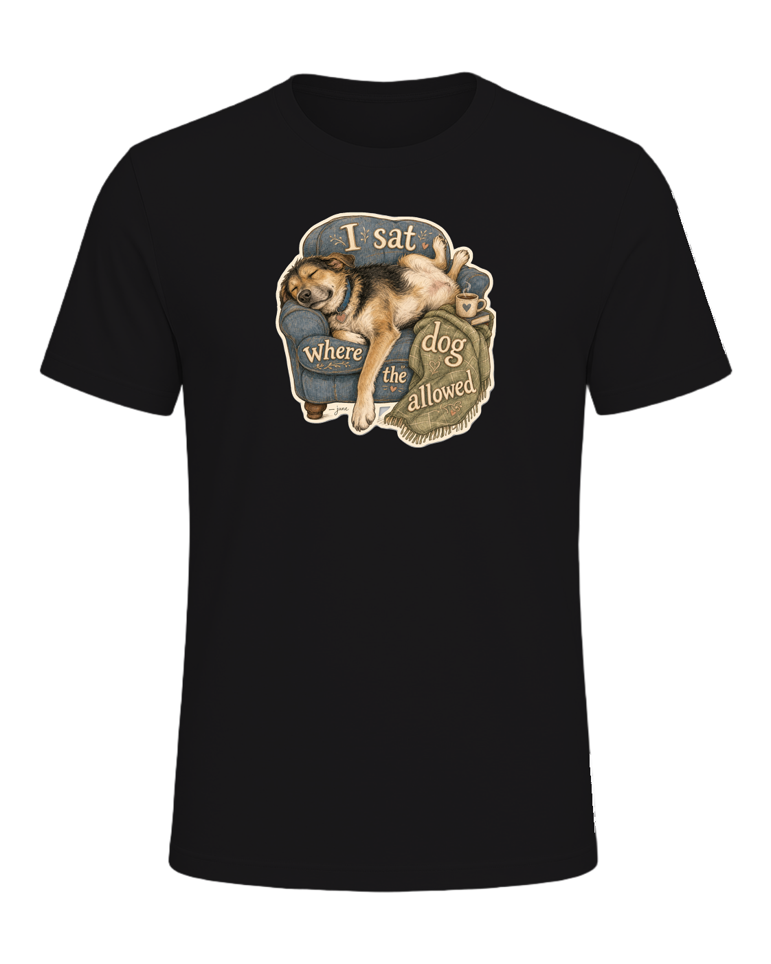 I Sat Where The Dog Allowed Tee — Dark Grey Heather