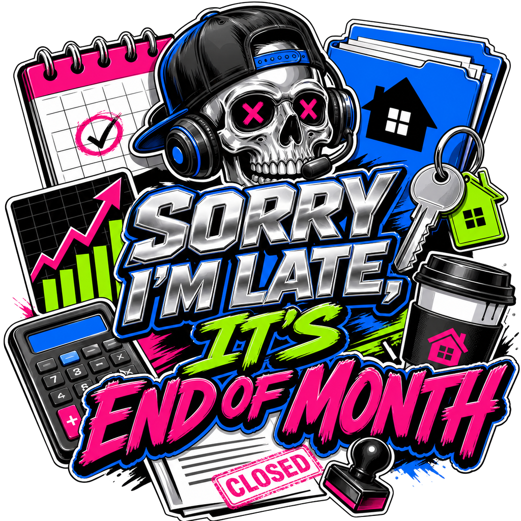 SORRY I'M LATE, IT'S END OF MONTH