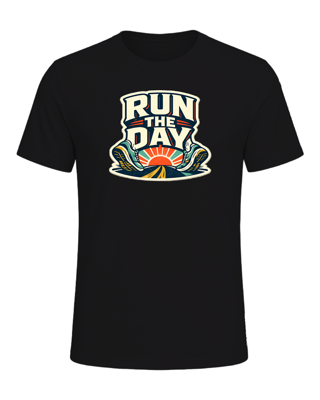 A bold retro running tee for people who start their day with miles and momentum. — Dark Grey Heather