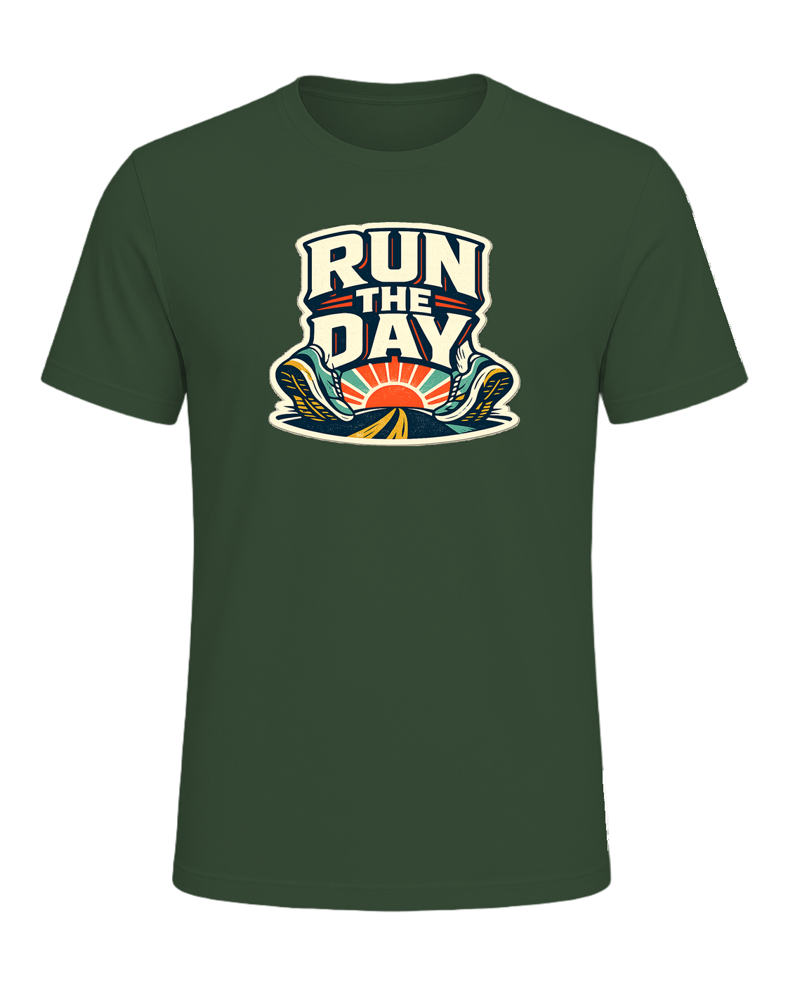 A bold retro running tee for people who start their day with miles and momentum. — Heather Forest