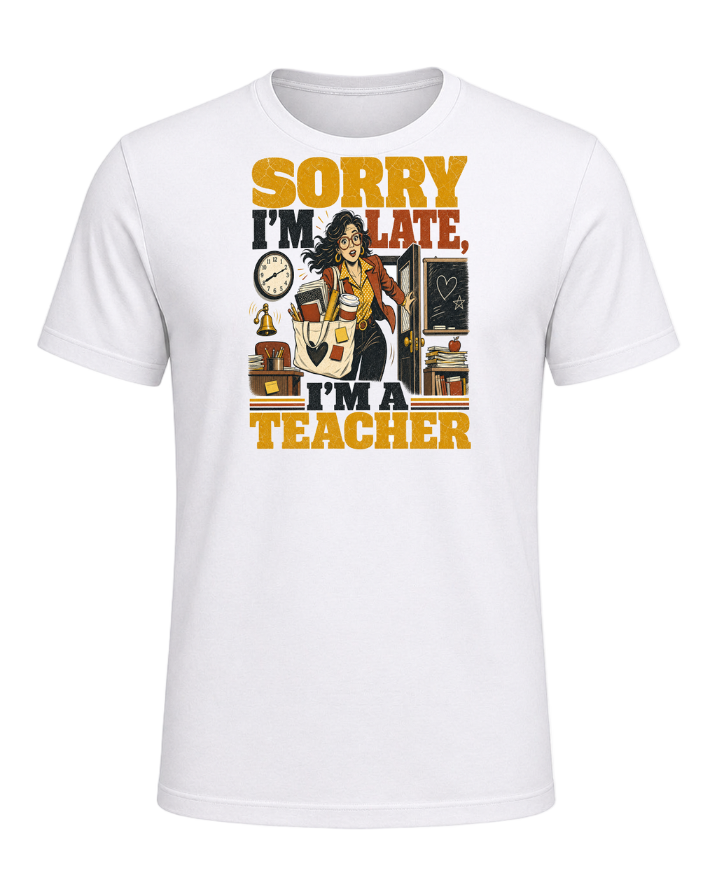 SORRY I'M LATE, I'M A TEACHER — White