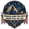 sleeping under the stars, awake from the cold