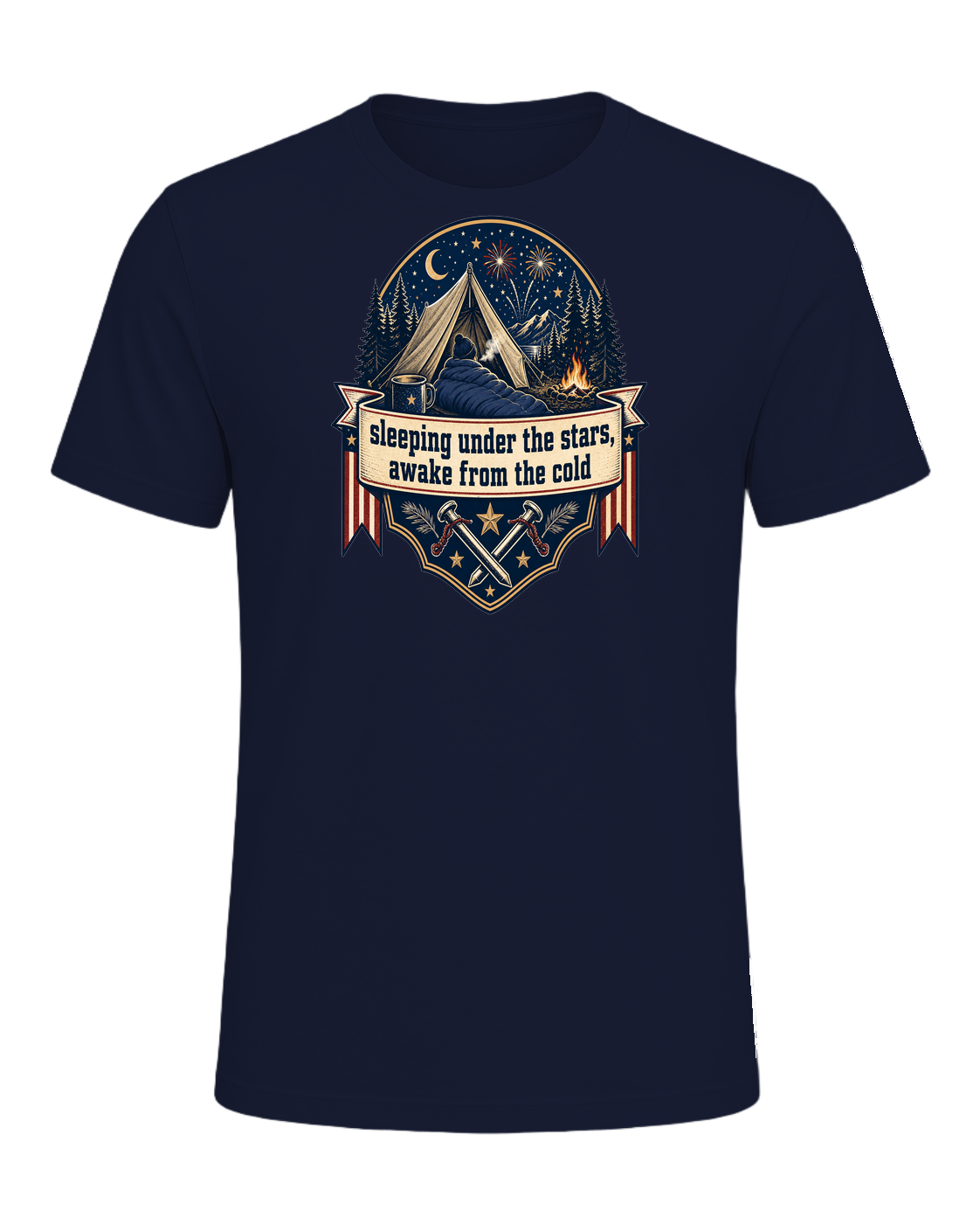 sleeping under the stars, awake from the cold — Navy