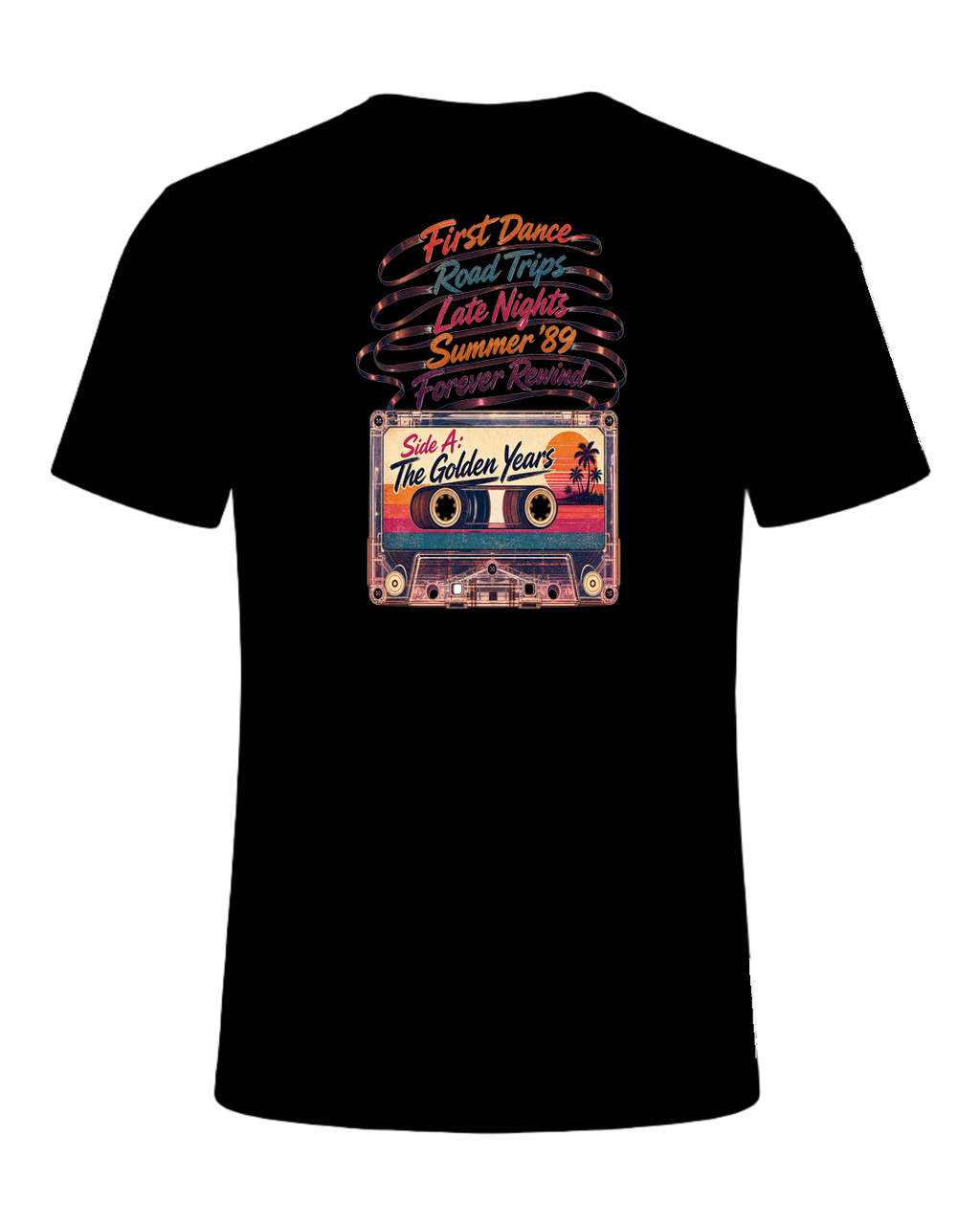 80s Cassette Nostalgia — Black