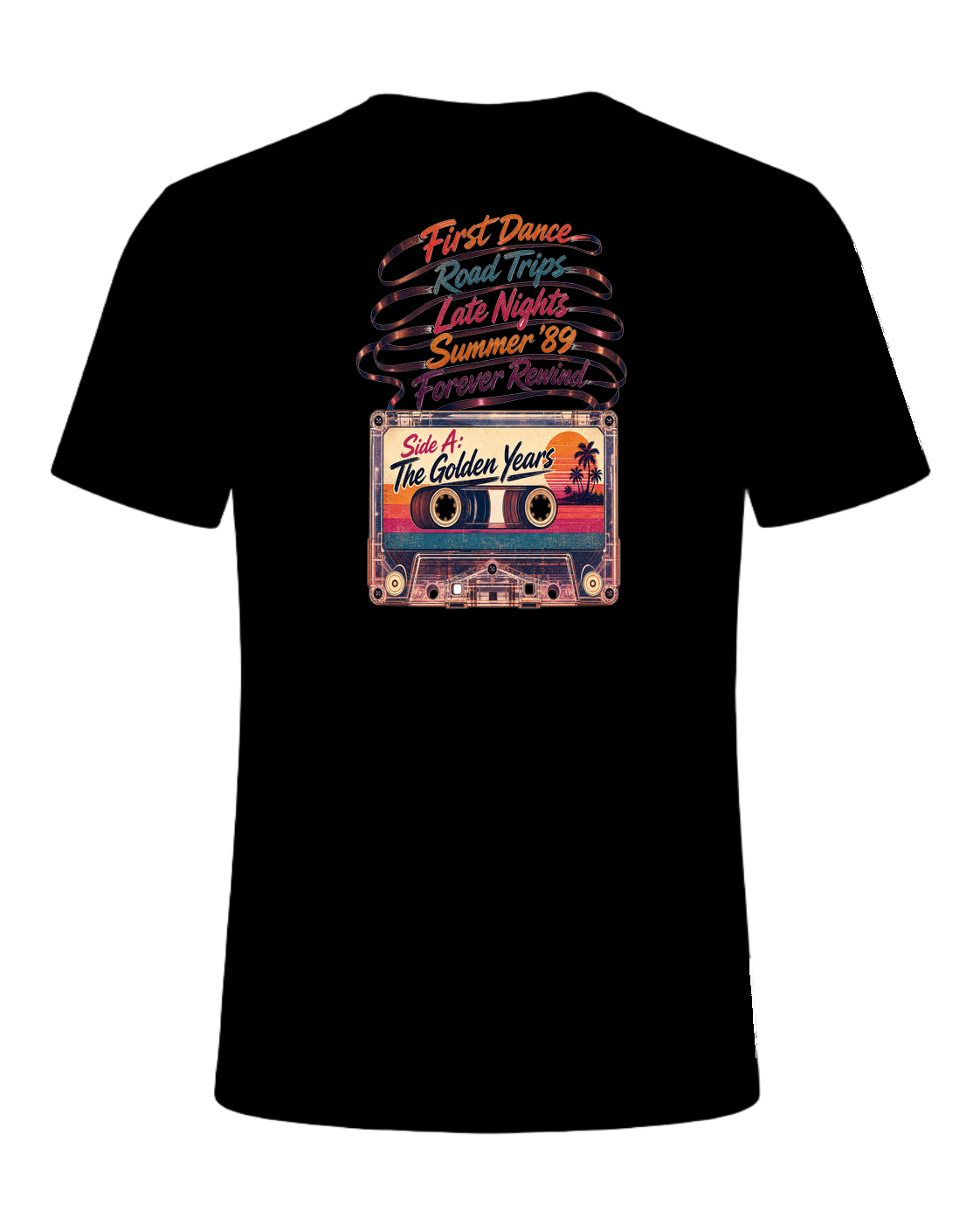 80s Cassette Nostalgia — Black