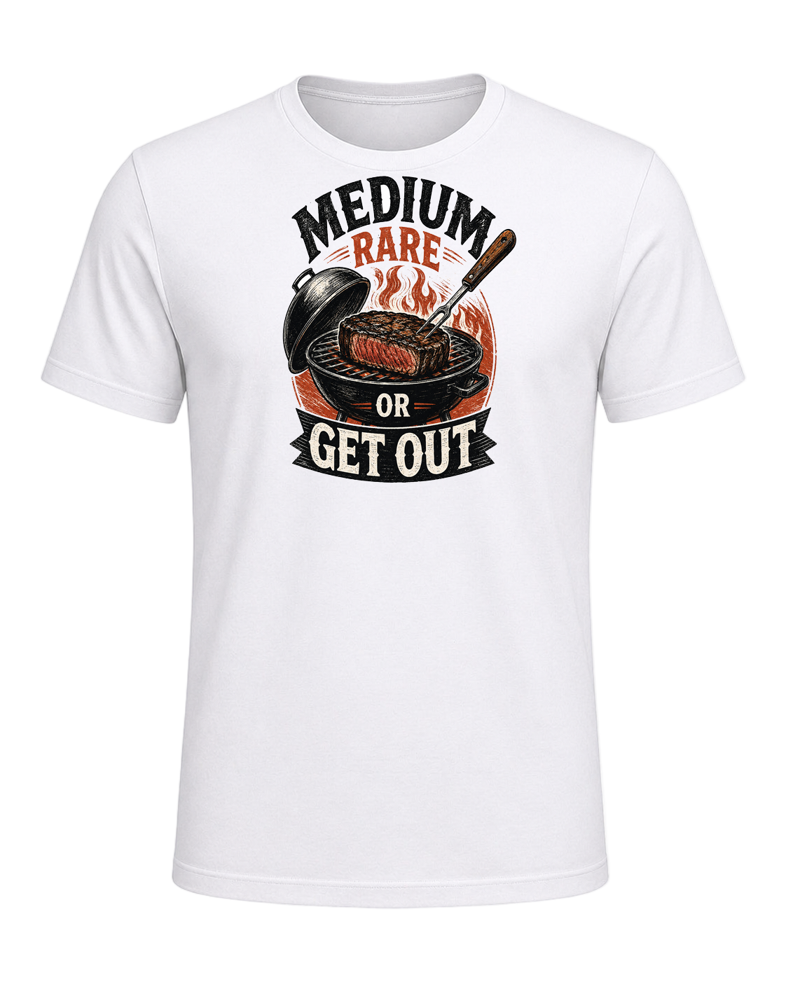 MEDIUM RARE OR GET OUT — White